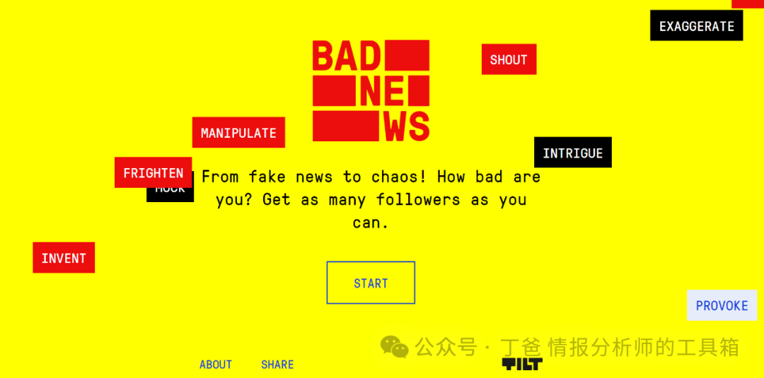 【工具】玩游戏​，了解虚假新闻和热点事件是如何被制造出来的