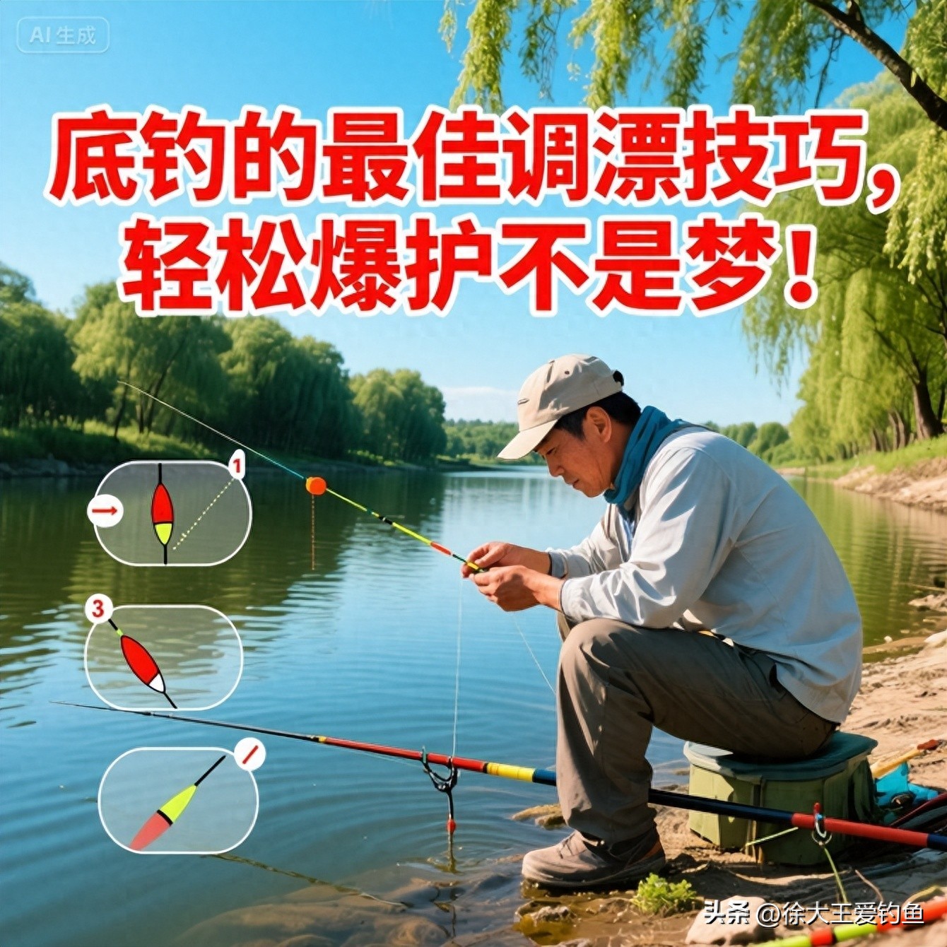 底钓调漂别再乱调！照着这三步操作走，保证你感受鱼的呼吸