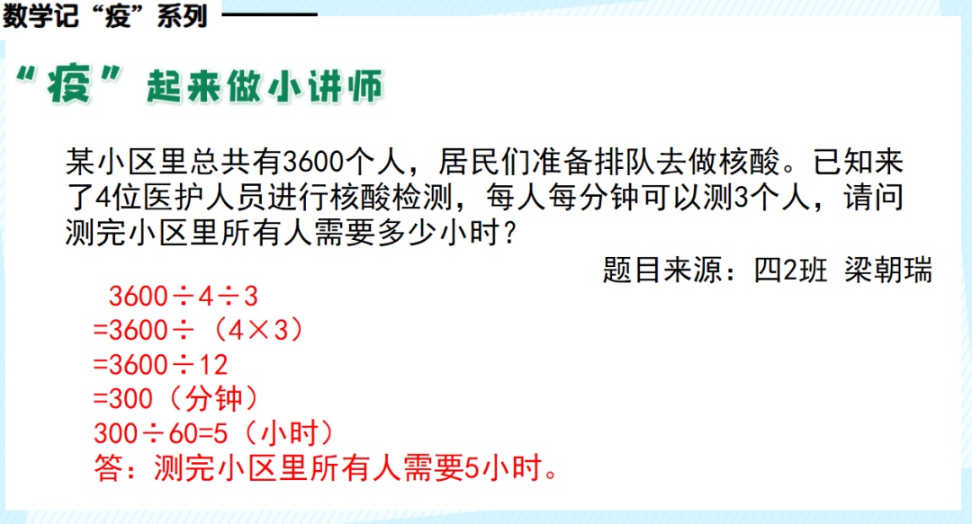 小学数学疫情作业_社区防疫数学应用_生活中数学应用小报