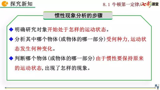 牛顿第一定律生活应用_初二物理牛顿第一定律电子课本知识点视频讲解图文解读同步练习_初二物理人教版八年级下册牛顿第一定律电子课本视频讲解知识点图文解读同步练习