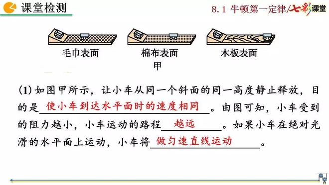 初二物理牛顿第一定律电子课本知识点视频讲解图文解读同步练习_初二物理人教版八年级下册牛顿第一定律电子课本视频讲解知识点图文解读同步练习_牛顿第一定律生活应用