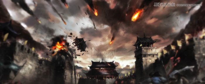 Photoshop制作时尚大气的游戏专题页模板