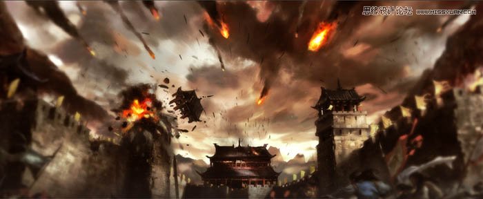 Photoshop制作时尚大气的游戏专题页模板