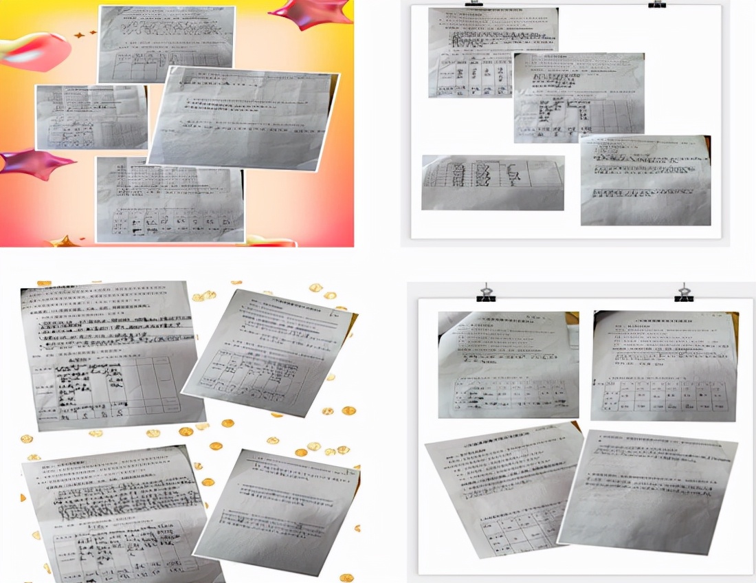 "双减政策下潍城区青年路小学寒假数学作业实践_图形拼图手工小报一年级数学活动_生活中数学应用小报